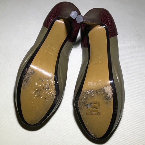 Fendi color block  Nappa  Leather platform heels - Picture 6 of 8